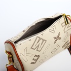 Сумка женская кросс-боди на молнии, 22×11×15 см, с принтом, бежевая - Фото 8