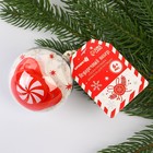 Подарочный набор новогодний: соска-пустышка ортодонт., +6 мес., и держатель на цепочке «Карамелька» в шаре, подарочная упаковка, Крошка Я - Фото 4