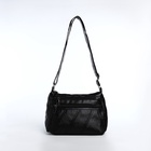 Сумка женская кросс-боди на молнии, 24×8×18 см, чёрная - Фото 2