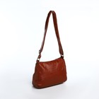 Сумка женская кросс-боди на молнии, 24×8×18 см, коричневая - Фото 3