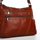 Сумка женская кросс-боди на молнии, 24×8×18 см, коричневая - Фото 5