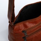 Сумка женская кросс-боди на молнии, 24×8×18 см, коричневая - Фото 6