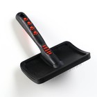 Пуходерка без капель Макси, прорезиненная ручка, 12×18 см, чёрно-красная - Фото 2