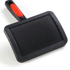 Пуходерка без капель Макси, прорезиненная ручка, 12×18 см, чёрно-красная - Фото 3