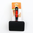 Пуходерка без капель Макси, прорезиненная ручка, 12×18 см, чёрно-красная - Фото 5