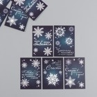 Бирка картон "Снежинка" набор 10 шт (5 видов) 4х6 см - фото 11500568