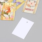 Бирка картон "Бабочки" набор 10 шт (5 видов) 4х6 см - Фото 4