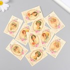 Бирка картон "Винтажные девушки" набор 10 шт (5 видов) 4х6 см - Фото 2