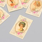 Бирка картон "Винтажные девушки" набор 10 шт (5 видов) 4х6 см - Фото 3