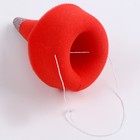 Карнавальный колпак «Клоун» на резинке, красный, поролон - Фото 4