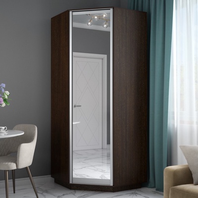 Угловой шкаф «Экспресс», 900×900×2200 мм, цвет венге