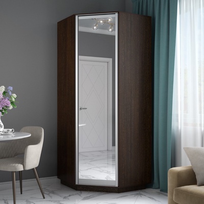 Угловой шкаф «Экспресс», 900×900×2400 мм, цвет венге