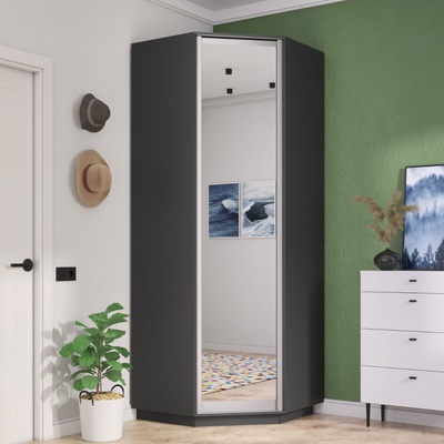 Угловой шкаф «Экспресс», 900×900×2200 мм, цвет серый диамант