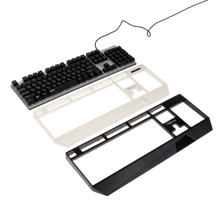 Клавиатура Qumo Twins K68, игровая, проводная, мембранная, 104 клавиши, USB, подсв, чёрная - фото 51485822