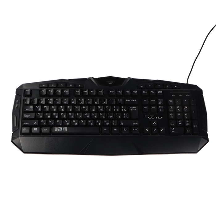 Клавиатура Qumo Antares K60, игровая, проводная, мембранная, 114 клавиш, USB, подсв, чёрная