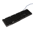 Клавиатура Qumo Unicorn K01, игровая, проводная, мембранная,104 клавиши,USB, подсв, чёрная - фото 8866190