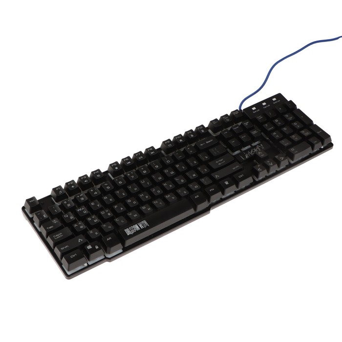 Клавиатура Qumo Unicorn K01, игровая, проводная, мембранная,104 клавиши,USB, подсв, чёрная - фото 51485836