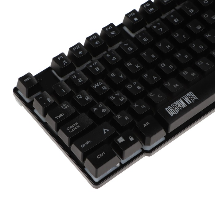 Клавиатура Qumo Unicorn K01, игровая, проводная, мембранная,104 клавиши,USB, подсв, чёрная - фото 51485837