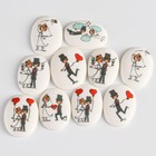 Посыпка медальоны сахарная с картинкой микс: «Свадьба» для декора капкейков, торта, напитков, 20 г. - Фото 3