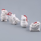 Ёлочные игрушки под раскраску «Волшебный», 4 шт., с подвесом, кисть - Фото 2