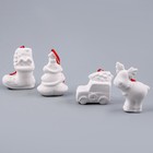 Ёлочные игрушки под раскраску «Блеск», 4 шт., с подвесом, кисть - Фото 2
