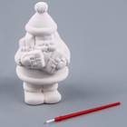 Фигурка под роспись «Дед Мороз с подарками», с кистью - Фото 2