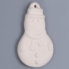 Ёлочное украшение под раскраску «Снеговик» с подвесом, кисть - Фото 3