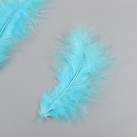 Набор декоративных перьев "Рукоделие", 20 шт (бирюзовый цвет), длина пера 13-16 см