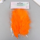 Набор декоративных перьев "Рукоделие", 20 шт (оранжевый цвет), длина пера 13-16 см - фото 8512219