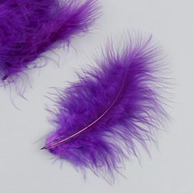 Набор декоративных перьев "Рукоделие", 20 шт (фиолетовый цвет), длина пера 13-16 см
