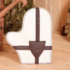 Набор подарочный 4 предмета белый "Крестоносец" (шапка, коврик, рукавичка,тапочки) - фото 23165106