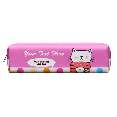 Пенал школьный «Зверюшка», на молнии, розовый