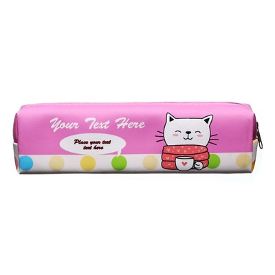 Пенал школьный «Зверюшка», на молнии, розовый