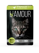 Влажный корм «L’AMOUR» для кошек, курица в соусе, 75 г - Фото 1