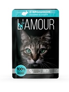 Влажный корм «L’AMOUR» для кошек, кролик в соусе, 75 г - Фото 1