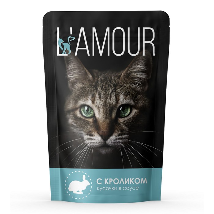 Влажный корм "L’AMOUR" для кошек, кролик в соусе, 75 г - Фото 1