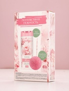 Подарочный набор косметики «Почувствуй нежность!», гель для душа 250 мл и бомбочки для ванны 4×40 г, ЧИСТОЕ СЧАСТЬЕ 9779116