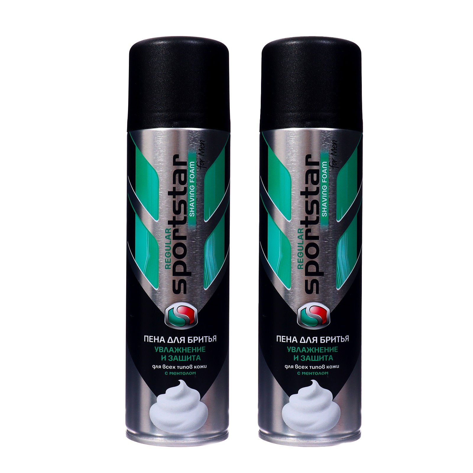 Пена для бритья Sport Star Regular, для всех типов кожи, 200 мл * 2 шт ...