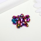 Бусины стекло, 5х7 мм, 15 шт. радужный - фото 23197664