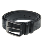 Ремень мужской "Артур", пряжка и винт - тёмный металл, рисунок клетка, ширина 4см, цвет чёрный - Фото 1