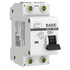 Выключатель автоматический дифференциального тока 2п (1P+N) C 20А 30мА тип AC 4.5кА АД-12 Basic EKF DA12-20-30-bas - фото 4062354