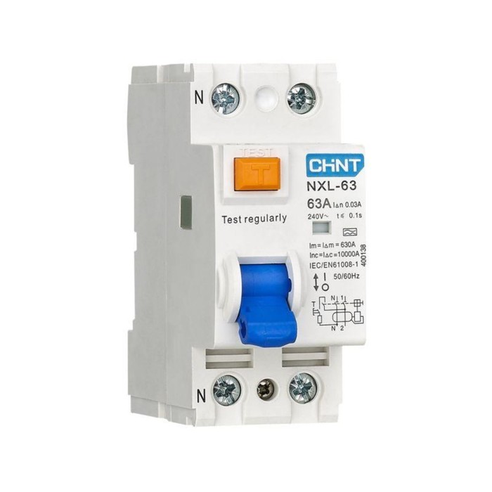 Выключатель дифференциального тока (УЗО) 1п+N 40А 30мА тип A 6кА NXL-63 (R) CHINT 280718 - Фото 1