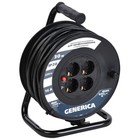 Удлинитель на катушке 4х30м 16А IP20 УК30 2P+PE 3х1.5 термозащита GENERICA WKP20-16-04-30-G - фото 294065858