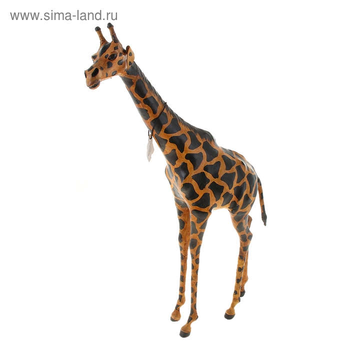 Сувенир обтянутый кожей "Жираф" 34х12,5х71 см - Фото 1