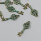 Подвеска "Ключ с патиной" 1х2,5 см (комплект 10 шт) - фото 23165261