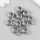 Подвеска "Бейл" 1,2х1,5 см цвет серебро 10126992