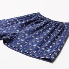 Трусы мужские свободные с пуговицей, цвет тёмно-синий/подковы, размер 48 - фото 51654931