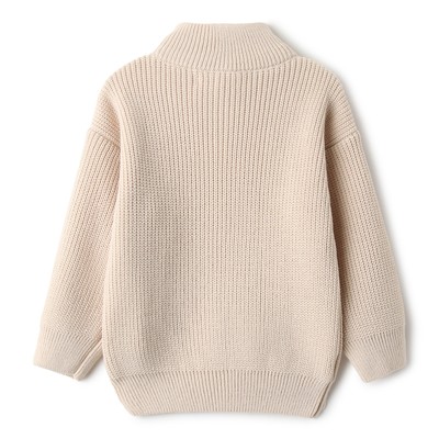 Джемпер для мальчика вязаный KAFTAN, бежевый, размер 30 (98-104 см)