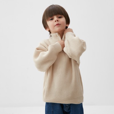 Джемпер для мальчика вязаный KAFTAN, бежевый, размер 30 (98-104 см)