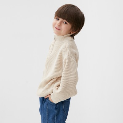 Джемпер для мальчика вязаный KAFTAN, бежевый, размер 30 (98-104 см)